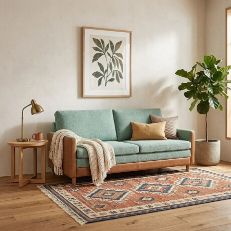 SOFÁ SILLÓN CAMA AUDAX 2 CUERPOS verde