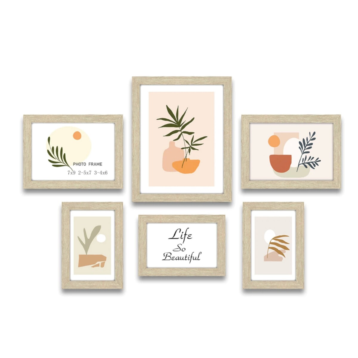SET 6 PORTARRETRATOS MACETAS 10x15/13x18/18x23CM 