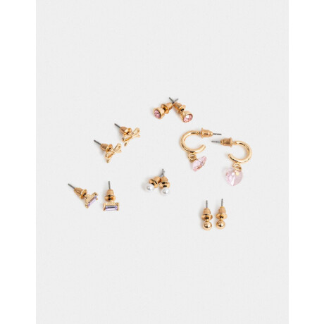 Aros Sets Con Strass Dorado