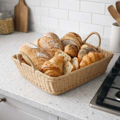 Panera Rectangular 48x35x10 cm con Asas Concasse Panera Rectangular 48x35x10 cm con Asas Concasse