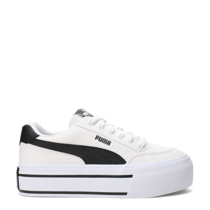 Championes de Mujer Puma Court Classic Vulc Fs Plataforma Blanco - Negro