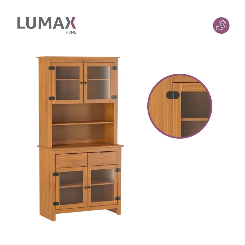 Cristalero Aparador Madera 4 Puertas 2 Cajones 2 Estantes Lumax Cristalero Aparador Madera 4 Puertas 2 Cajones 2 Estantes Lumax