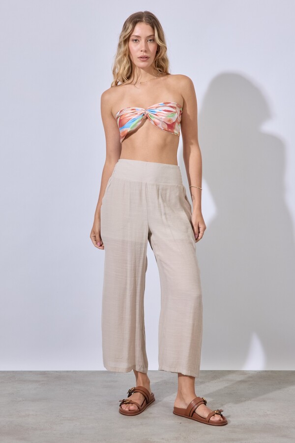 Pantalon Crop BEIGE