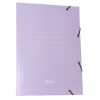 CARPETA DALI CON ELASTICO TAMAÑO OFICIO COLORES PASTELES COLOR LILA