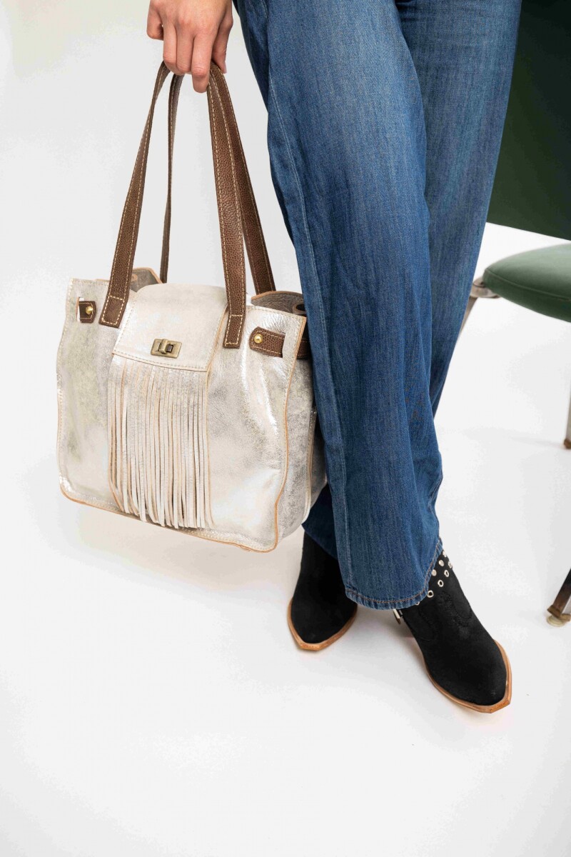 Cartera Oxford - Plata Macchiato 