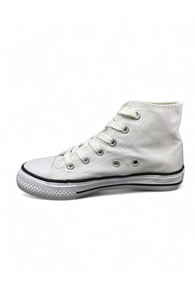 BOTA DEPORTIVA MEDIO BASKET LONA NIÑO Blanco