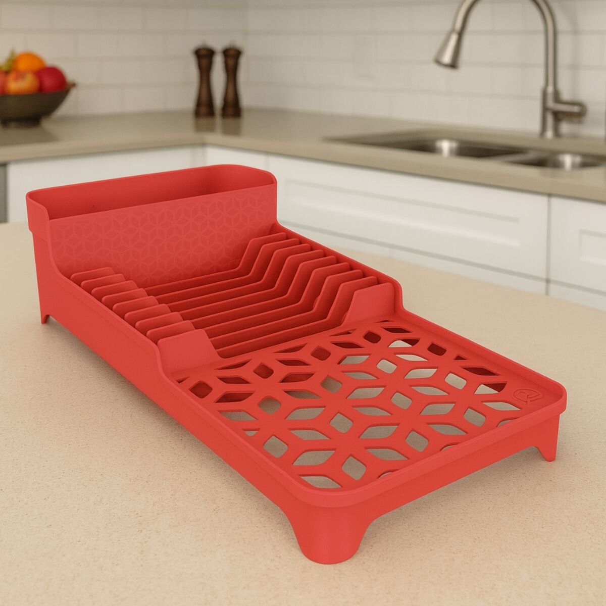 Escurridor de plástico mediano - ROJO 