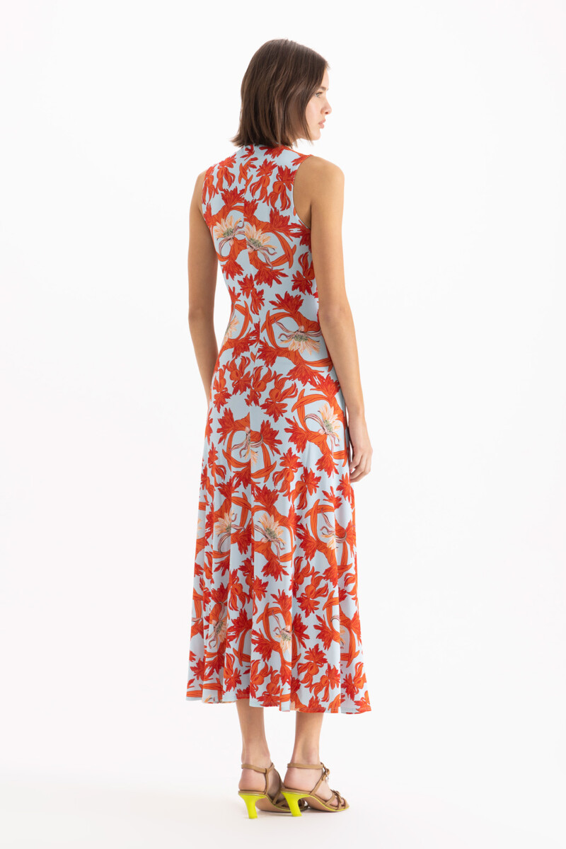 VESTIDO HIBISCUS Celeste