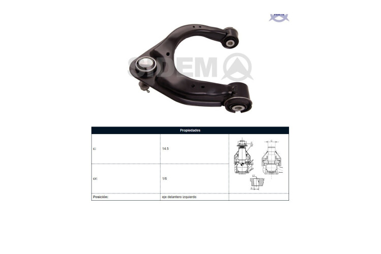Parilla De Susp Del Ford Ranger 4X2/Ranger 4X4 Mazda Bt50 12-25 Izq Parilla De Susp Del Ford Ranger 4X2/Ranger 4X4 Mazda Bt50 12-25 Izq