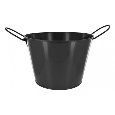 Balde de metal negro con asas para botellas 24x15.5cm Balde de metal negro con asas para botellas 24x15.5cm