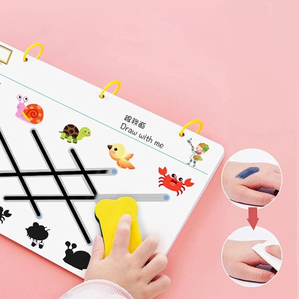 Libro Cuaderno Mágico Reutilizable Infantil Didáctico Niños Variante Color Blanco