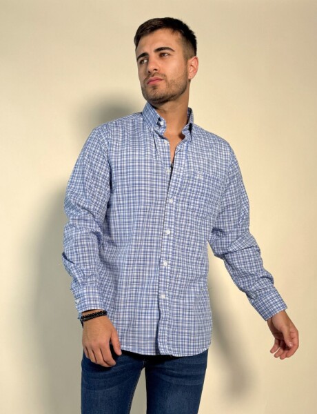 Camisa a cuadros Apolo Celeste