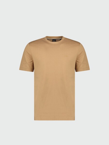 BOSS - Remera de Punto con Logo Beige