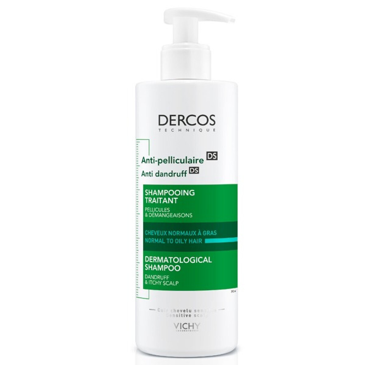 Vichy shampoo línea Dercos - Anticaspa cabello normal a graso 390 ml 