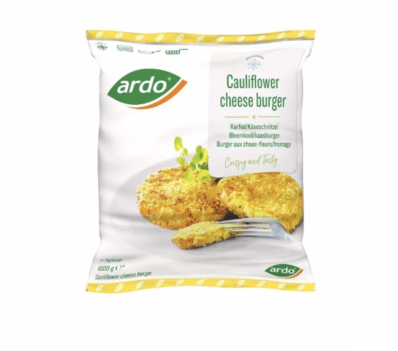 Hamburguesas de coliflor con queso 1 kg 