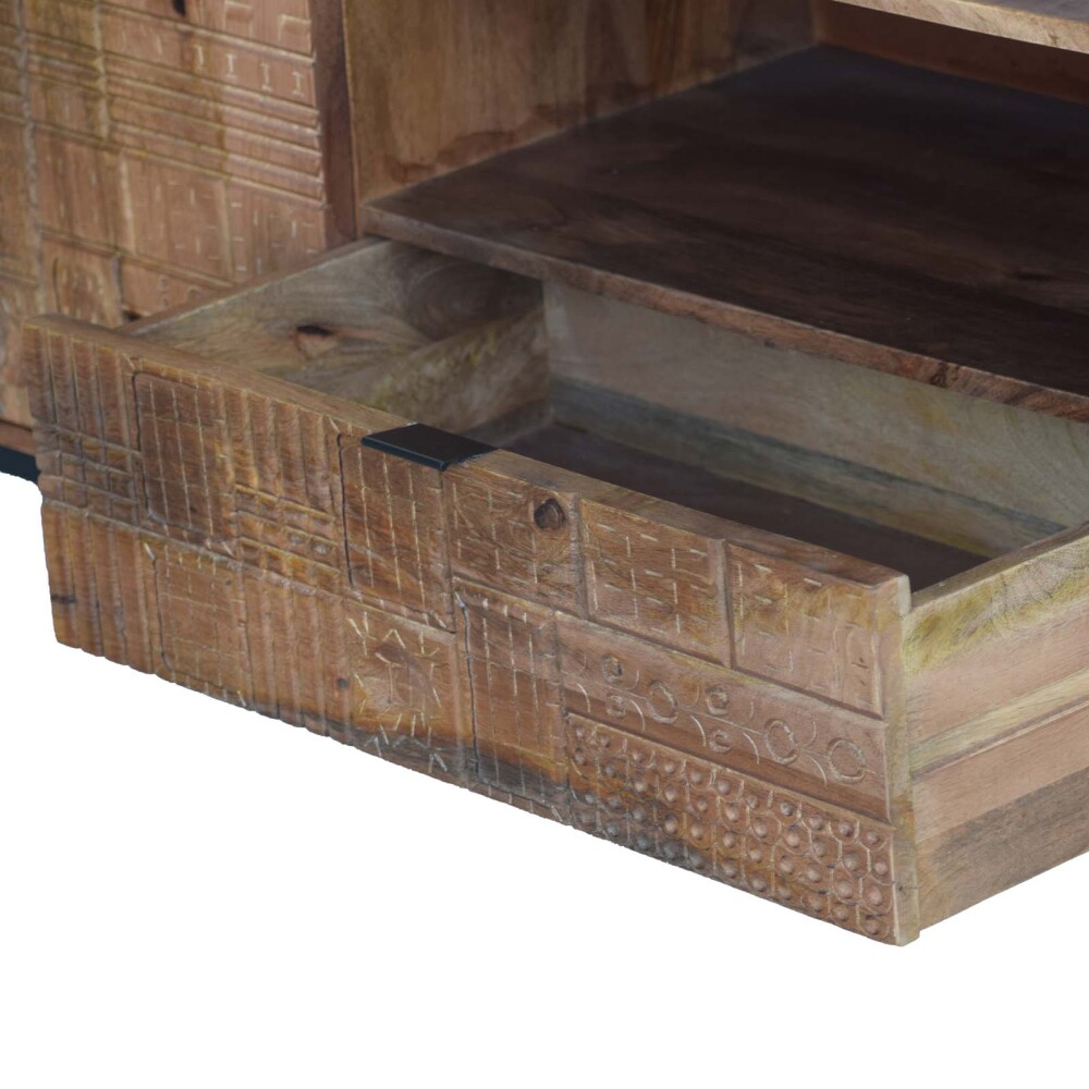 RACK PARA TV MADERA-DE-MANGO MARRON KANPUR CASTAÑO