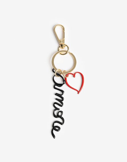 Llavero Metal Llavero Y Bag Charm Amore - Combinacion Bicolor