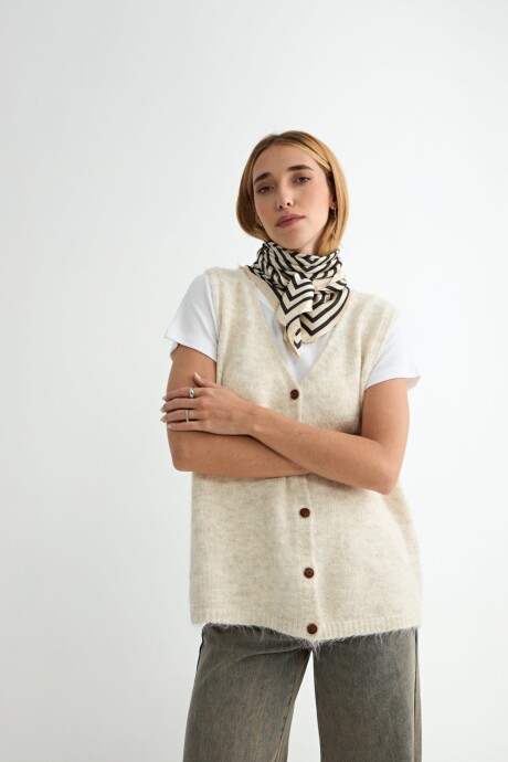 CHALECO TEJIDO CYNARA CRUDO