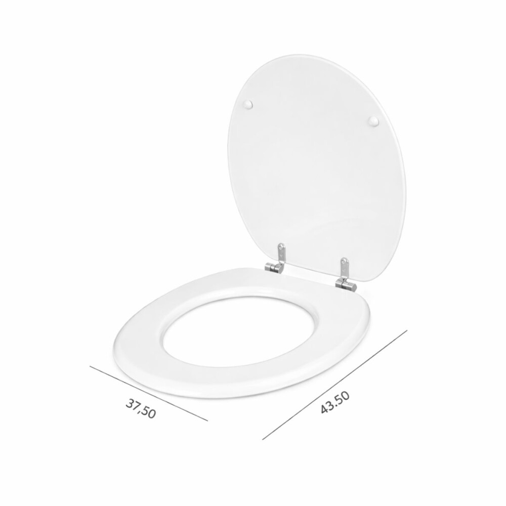 Tapa inodoro blanca en MDF con herraje metálico Tapa Inodoro Blanca En Mdf Con Herraje Metálico