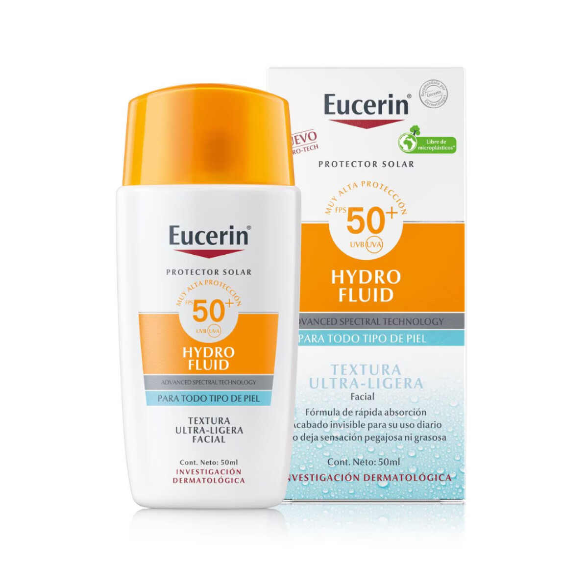 Protector Solar Facial Hydro Fluid FPS 50+ 50 ml – Eucerin 