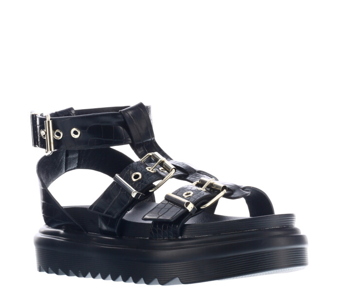 Sandalia ATILA con plataforma y hebillas Black