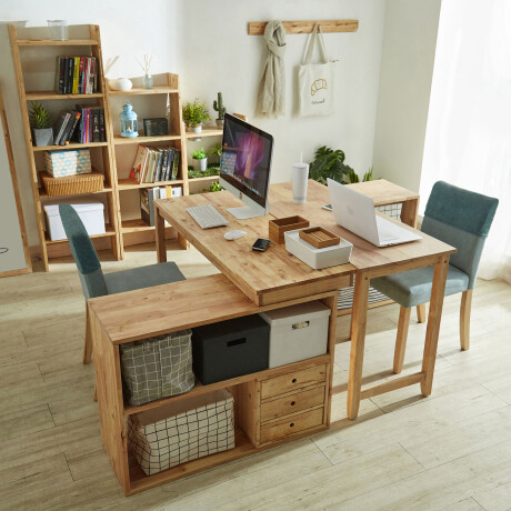 ESCRITORIO MADERA NATURAL-BEIGE OXFORD
