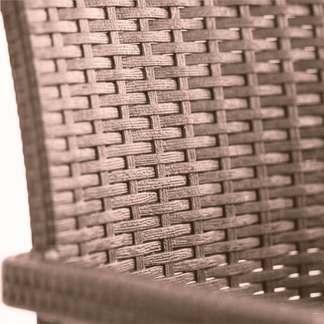 Silla Jardín Rattan Exterior Balcón Apilable UV 150k Capuccino
