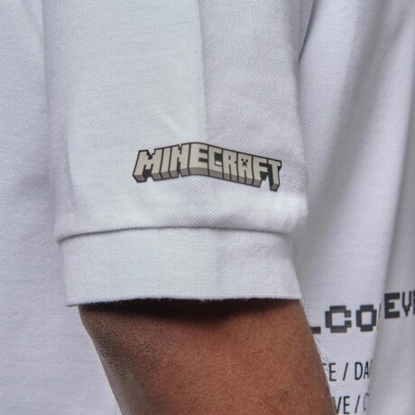 Remera Lacoste x Minecraft White