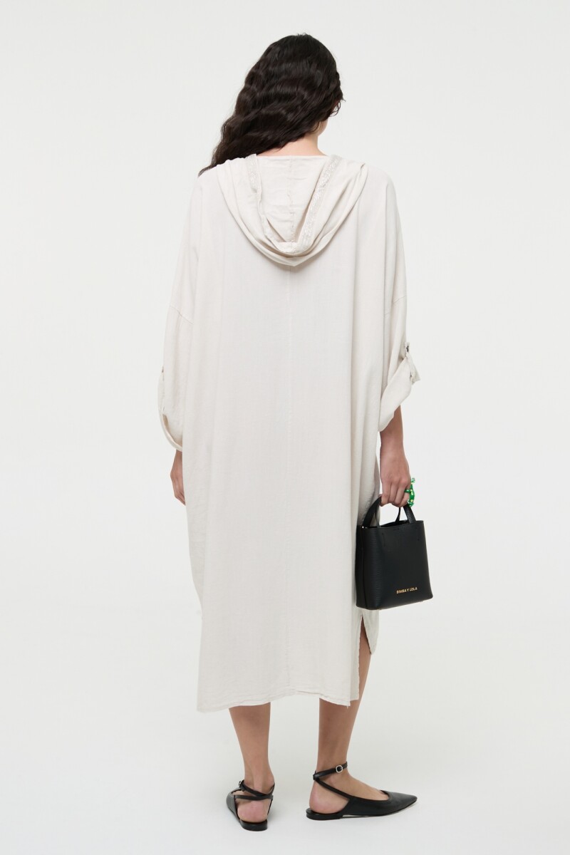 VESTIDO HOODIE Crudo