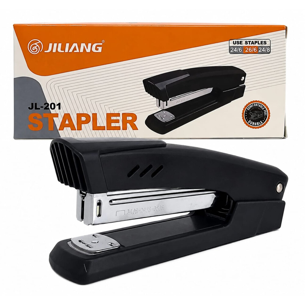 Engrapadora Profesional De Metal JL-201 NEGRO