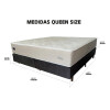 Conjunto Sommier Petra Rosario Queen Size Resortes Y Espuma Color Gris Conjunto Sommier Petra Rosario Queen Size Resortes Y Espuma Color Gris