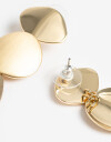 Aros Colgantes Largos Metal Aros Largos Chapones - Dorado