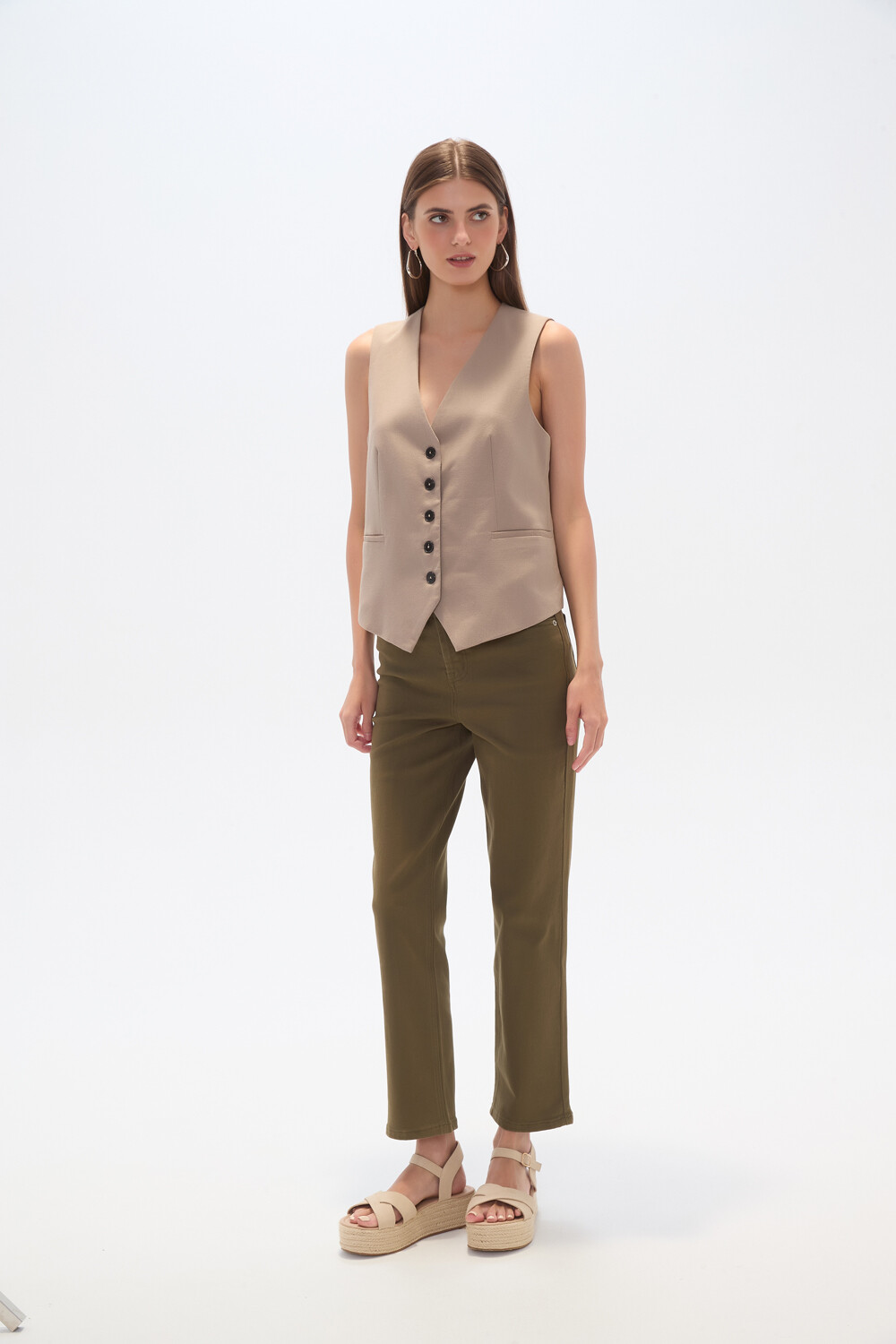 Chaleco Elira Taupe Claro