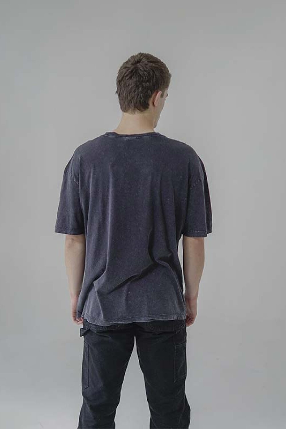 Remera Pulau Boxy Logo Gris