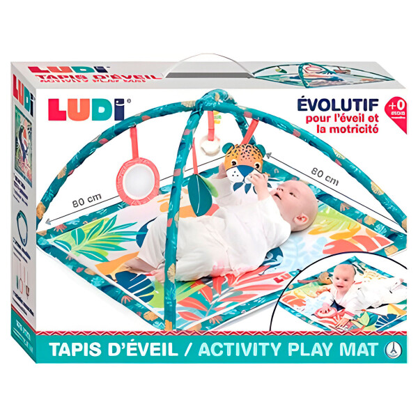 Gimnasio Actividades Alfombra Bebé Sensorial Tucán 45 x 80cm Color Verde