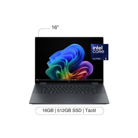 Notebook HP Omnibook X Flip 2 En 1 16-AS0013DX 16' Touch 2K 512GB / 16GB Intel Core Ultra 5 226V-1 Notebook HP Omnibook X Flip 2 En 1 16-AS0013DX 16' Touch 2K 512GB / 16GB Intel Core Ultra 5 226V-1