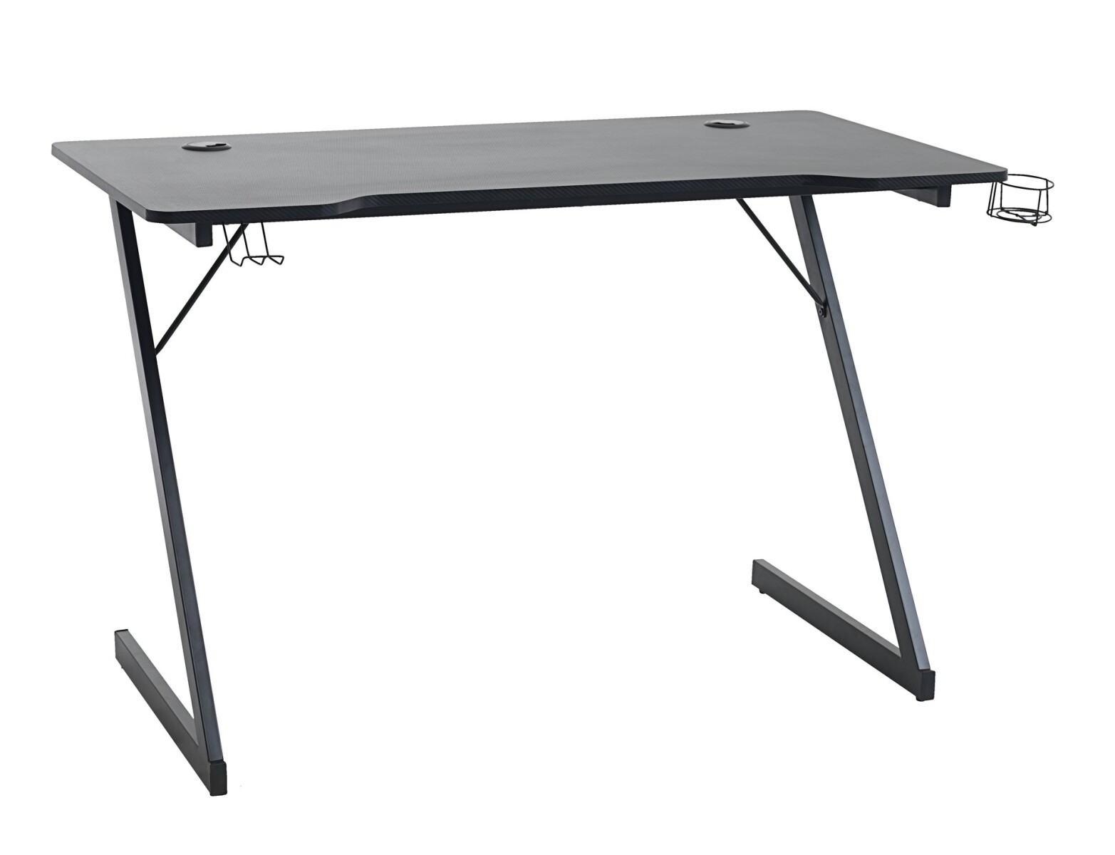 Escritorio gaming HALSTED 60x120 portabeb negro 