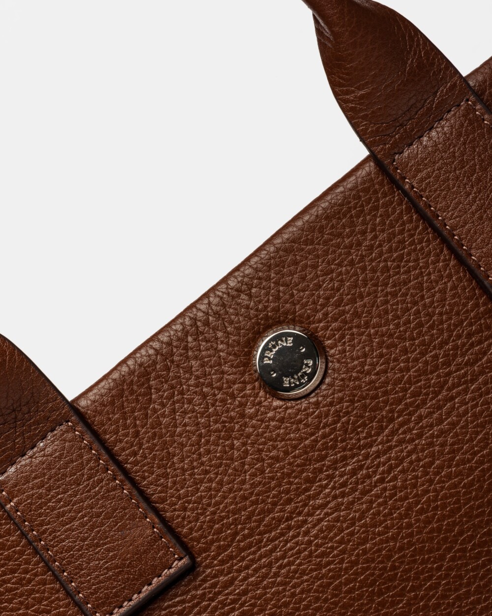 Cartera de Mano Carpi En Cuero Graneado Tabaco