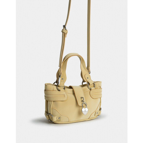 Bandolera Con Charm Amarillo Claro