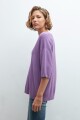 Sweater manga corta lavanda