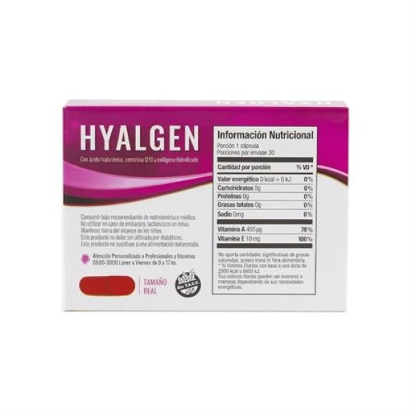 Suplemento Hyalgen 30 Cápsulas Suplemento Hyalgen 30 Cápsulas