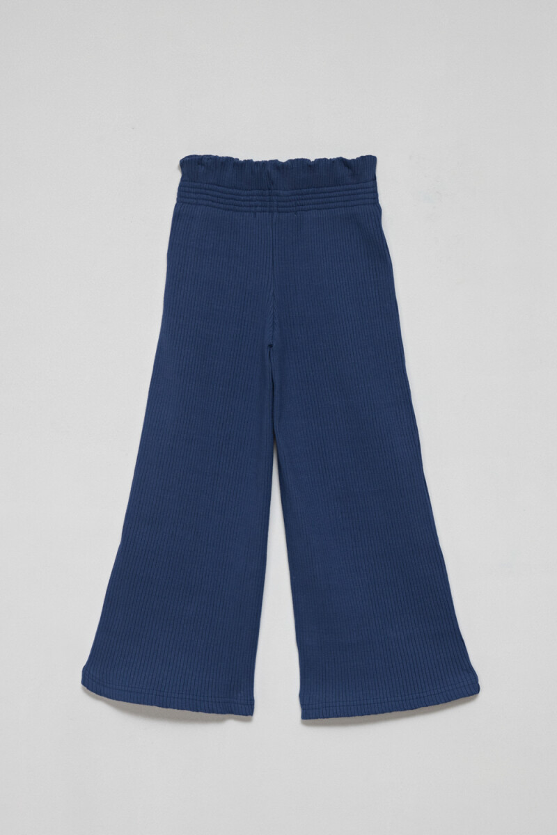 Pantalón rib oxford - Azul