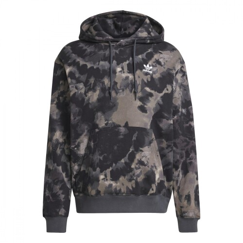 Abrigo T&D Hooded Aop de Hombre Negro