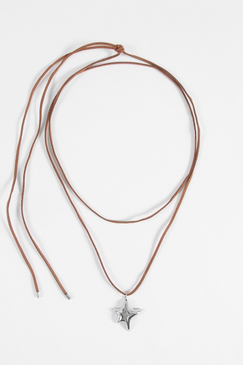 Collar cord dije acero plateado