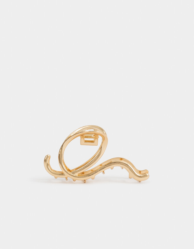 Broche Metallic Broche Metálico Wavy Dorado - Dorado