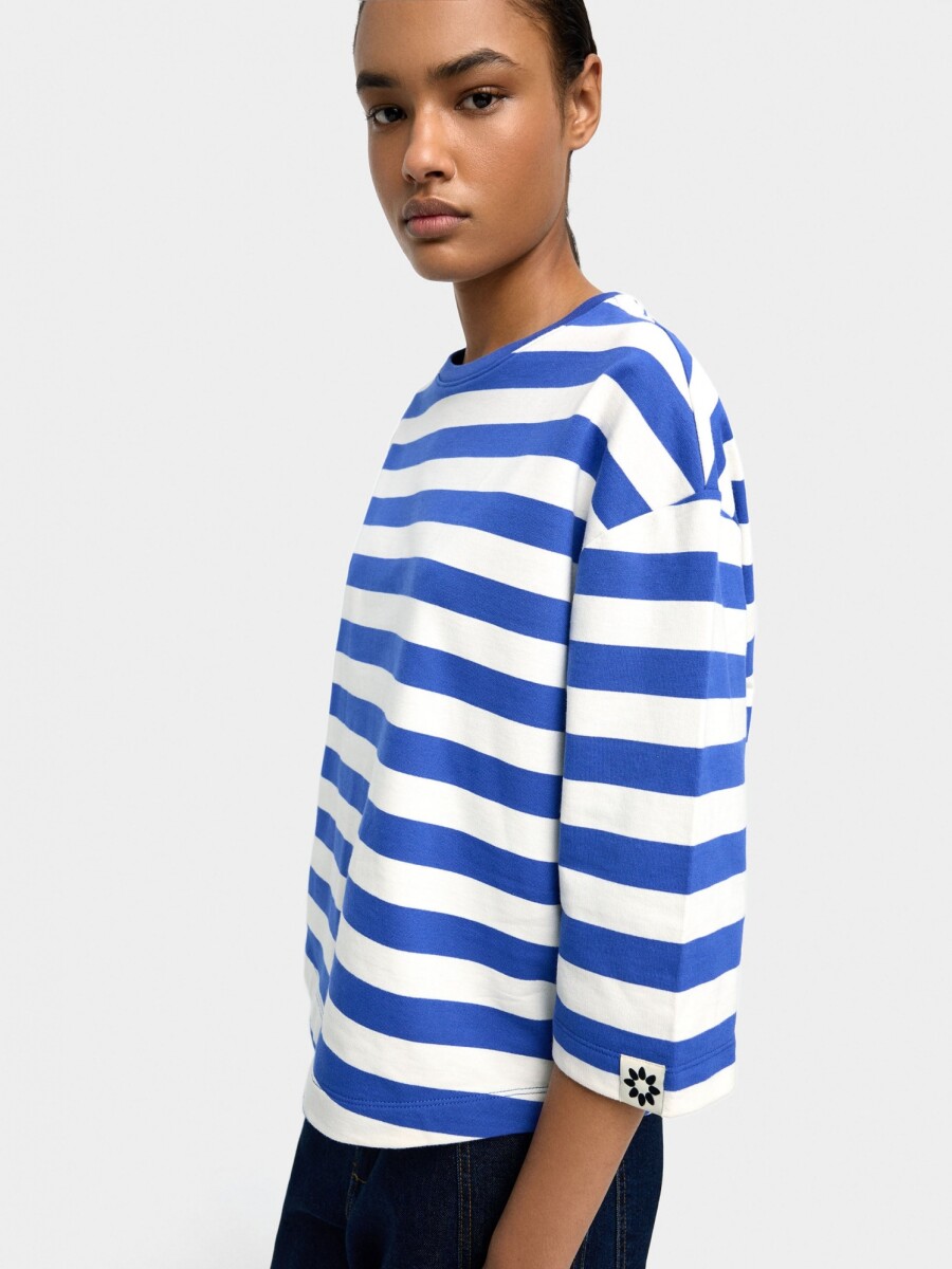 Sudadera A Rayas azul