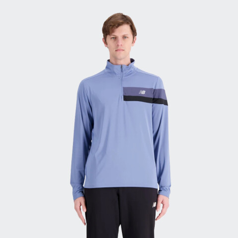 Campera New Balance Accelerate Half Zip Beige