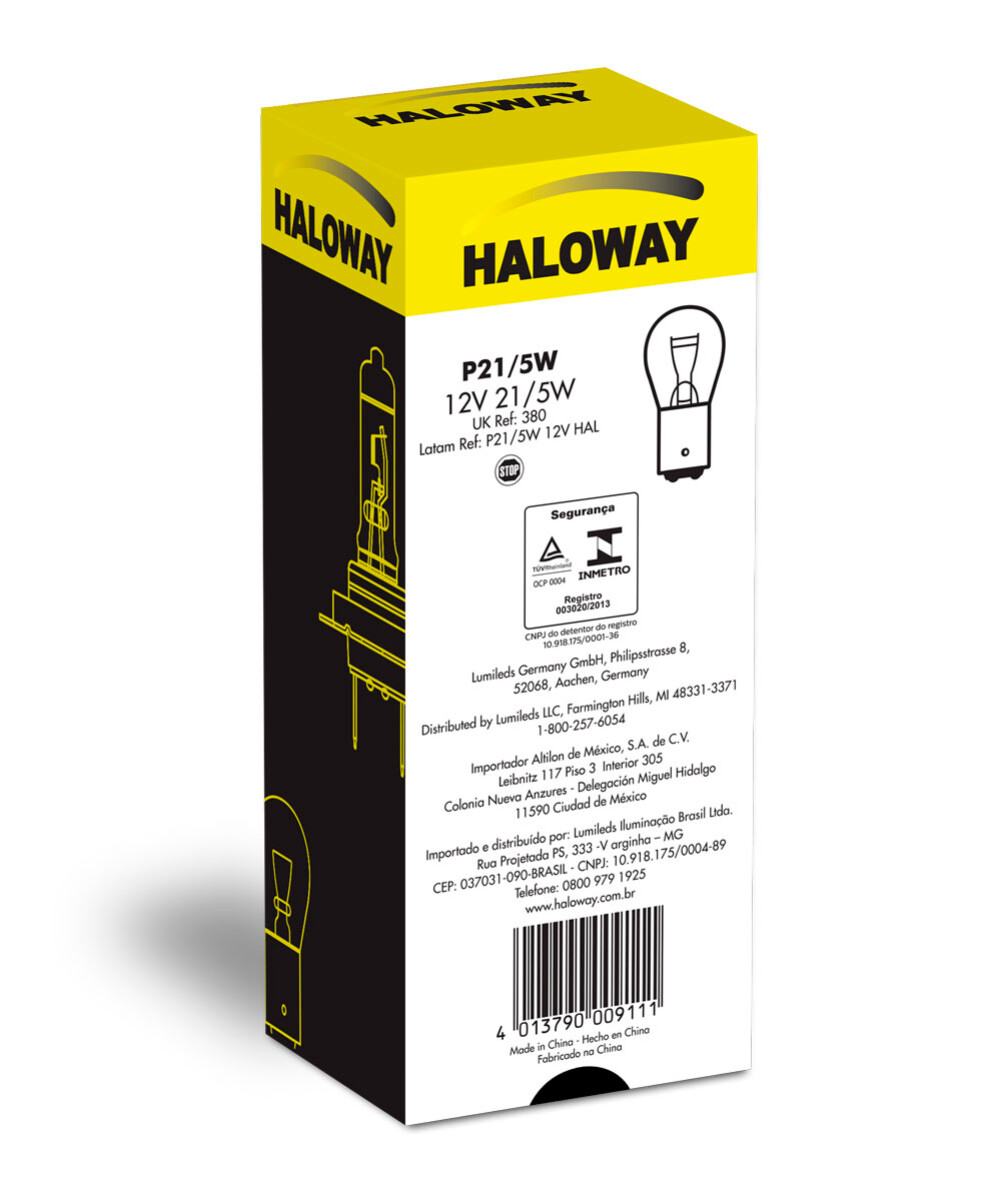 LAMPARA COMBO 10 LAMPARAS HALOWAY 380HW 
