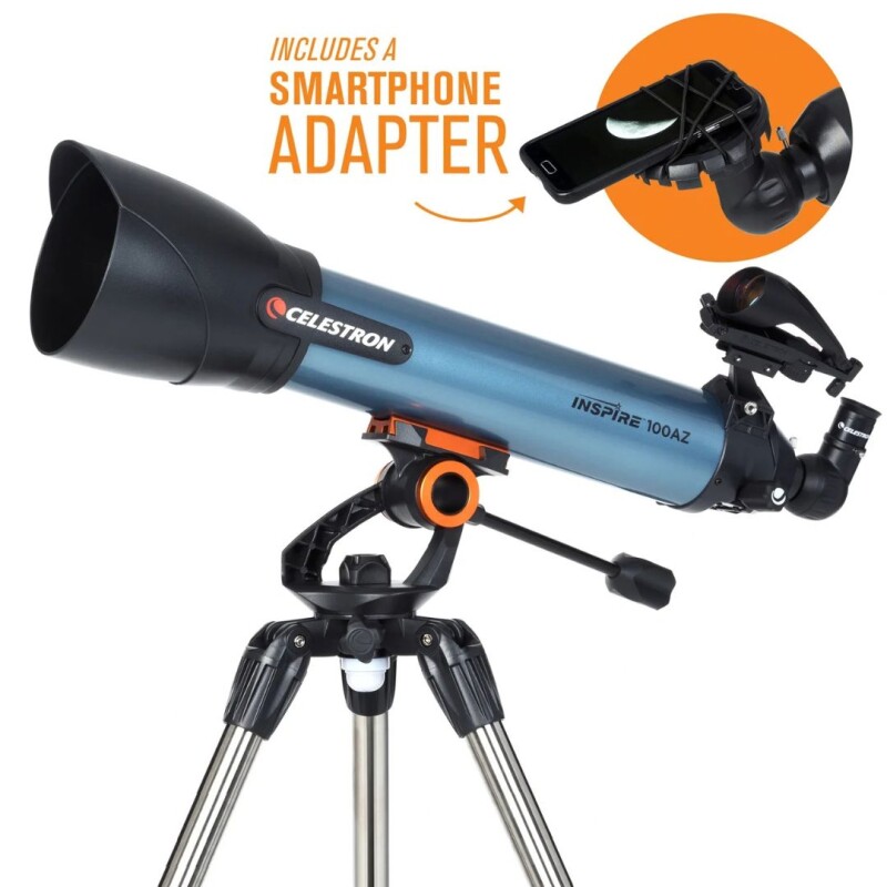 Telescopio Celestron Inspire 100az Refractor Con Trípode Telescopio Celestron Inspire 100az Refractor Con Trípode