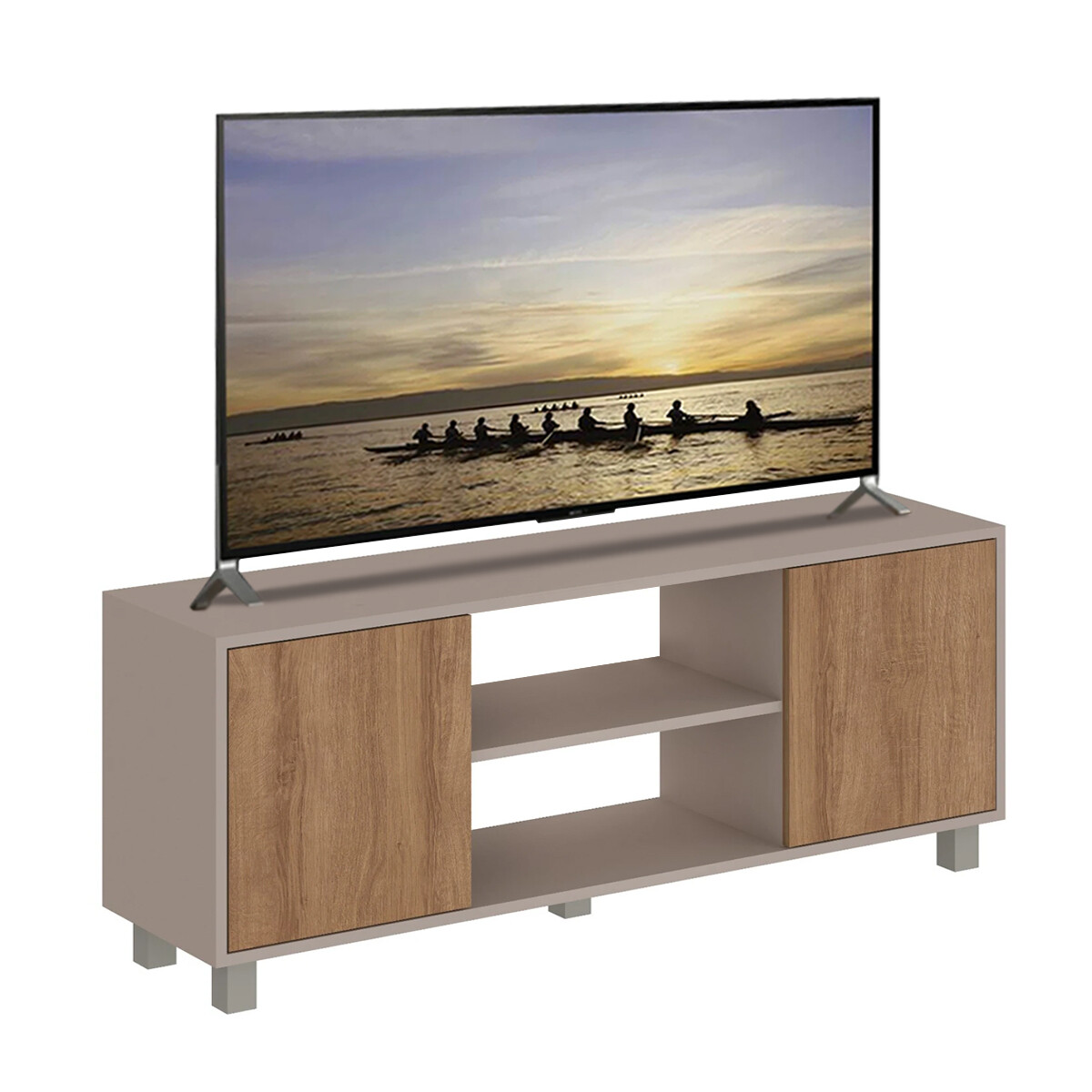 Rack para Tv o audio - Dos puertas - Con estante 